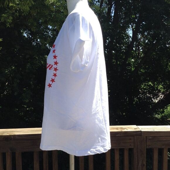 Wildfox Couture Essential White Cotton Tee Miss American Roll Sleeve T-Shirt - Picture 3 of 5